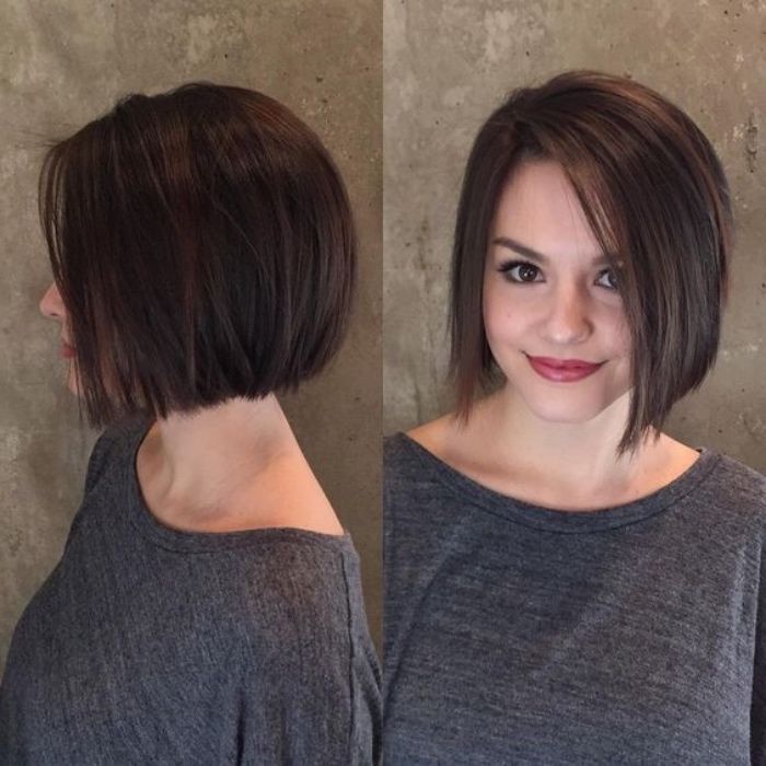 Idee Coiffure Coupe Carre Court Plongeant Femme Aux Cheveux